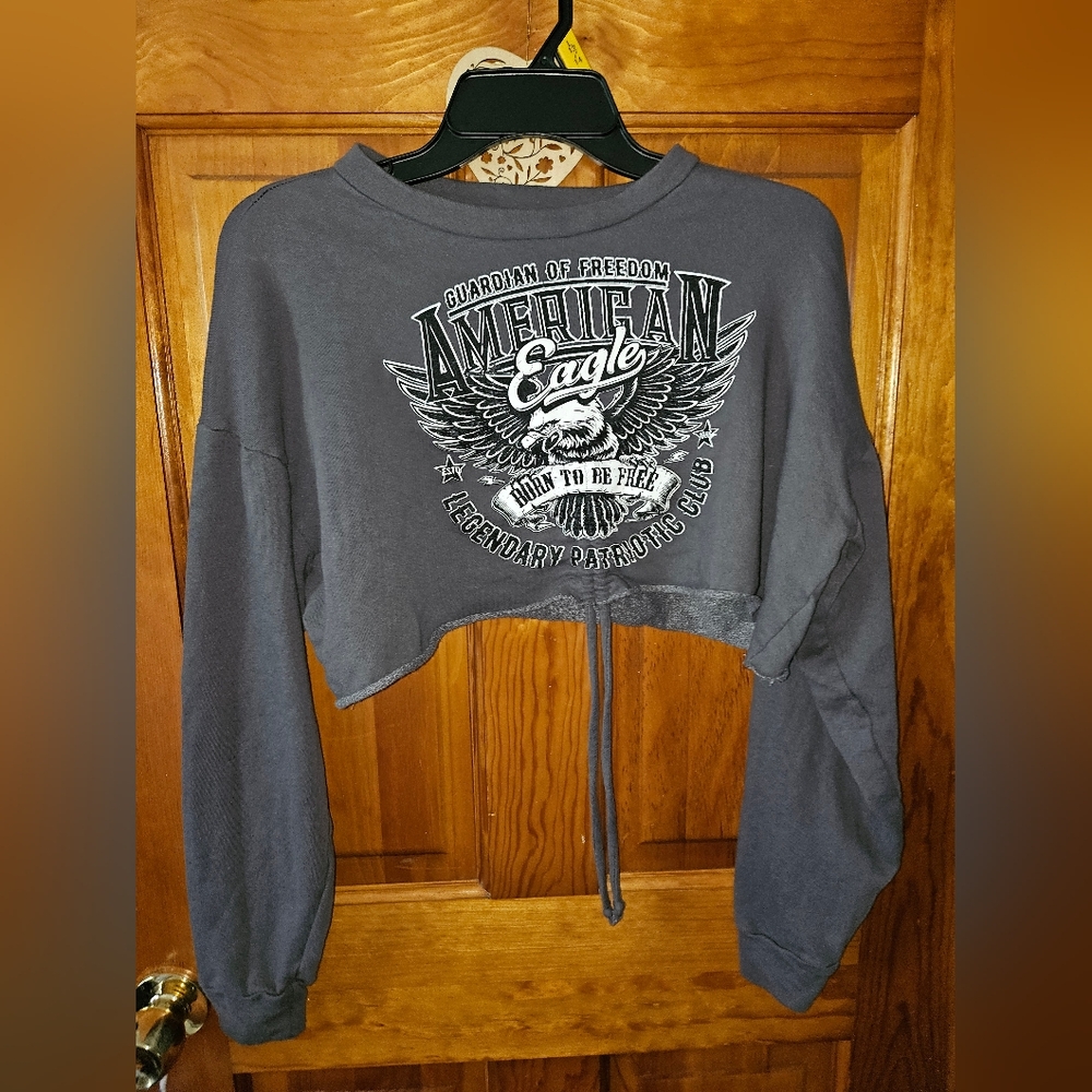 Micro Crop Top Sweatshirt one size